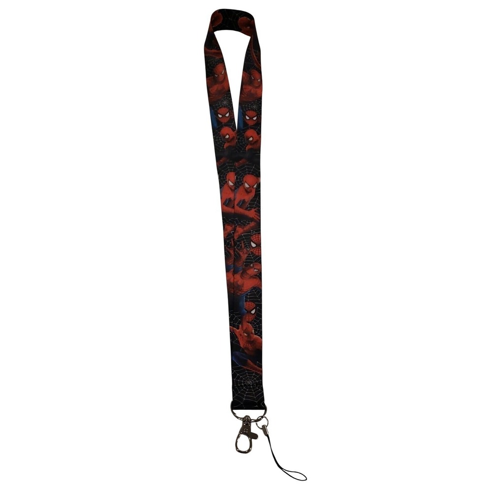 Disney Marvel Spider-Man Neck Lanyard ID Holder Pin Trading Key Ring New 063
